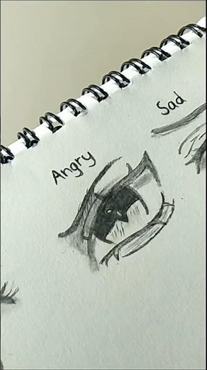 Drawing Anime eye expressions...#sketch#eyes#art#shorts