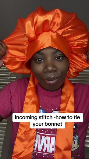 How to keep your bonnet from falling off #bonnet #bonnets #satinbonnets #fyp #didyouknow #blackgirlmagic #blackgirltiktok #blackgirl