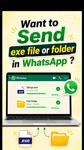 WhatsApp Se Kisi Ko Bhi Software Aur Folder Kaise Bhejein? 😳💻 #shorts