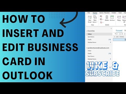 How to insert and edit business card in outlook