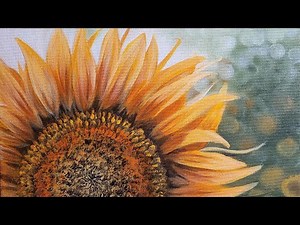 How to paint a Large Golden Sunflower | LIVE Acrylic Painting Class