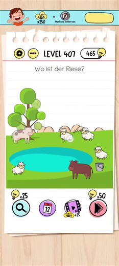 Brain Test 1 Answers Level 407 #braintest #braintestanswers #407 #puzzlegame #BrainPuzzleSolver