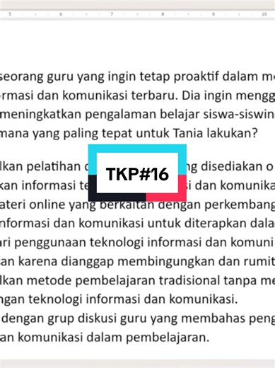 (Part 16) Latihan soal Tes Karakteristik Pribadi (TKP) SKD CPNS #soaltkp #infocpns #sekolahkedinasan #casistnipolri #soalskd