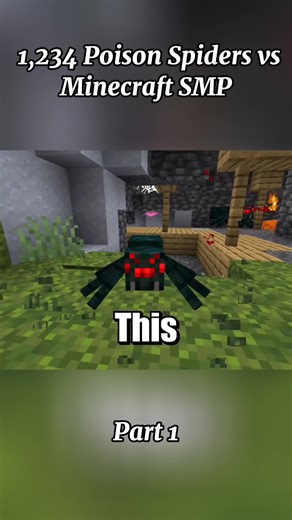 1,234 Poison Spiders vs Minecraft SMP #Minecraft #minecraftbuilding #gaming #viral #minecraftchallenge
