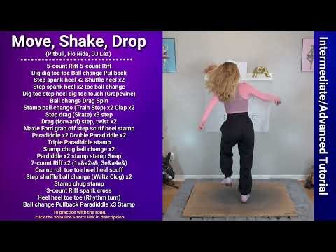 TAP DANCE TUTORIAL - MOVE, SHAKE, DROP (Pitbull, Flo Rida, DJ Laz) - Int/Advanced Choreography