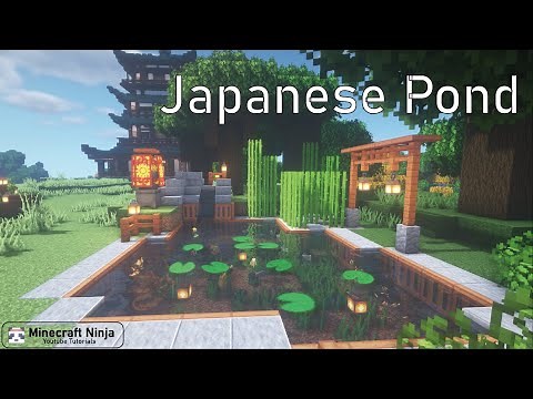 Minecraft Tutorial: Building a Japanese Pond 🐟🐠🐡 (Japanese Zen Garden)