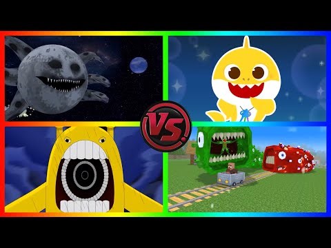 Baby Shark vs Sprunki Eater?! JJ & Mikey Become Train Eaters | Moon Eater