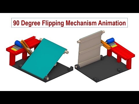 90 Degree Flipping Mechanism | Mechanical Mechanism Animation