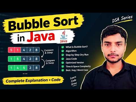 Bubble Sort in Java | Complete Explanation + Code | DSA