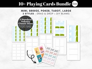 Drag and Drop Playing Cards Templates, Custom Blank Cards Template, Printable Cards Template, Playing Cards for Etsy Sellers, Canva Template - Etsy