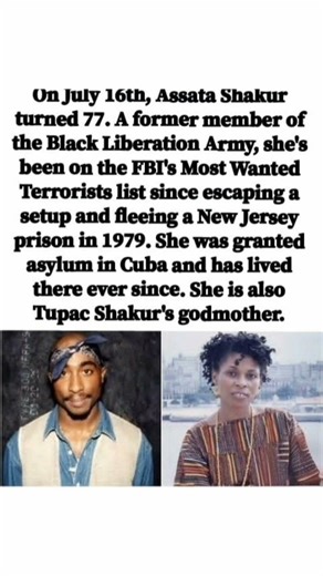 Assata Shakur Turns 77 – From FBI Most Wanted to Life in Cuba 🇨🇺🚨
