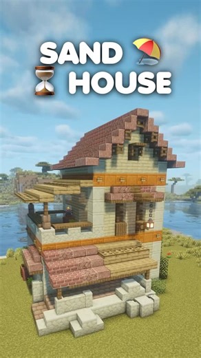 monnie37 on Instagram: "Easy Sand House in Minecraft ⏳ #minecraft"