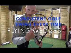 Consistent golf swing every time , flying wedges