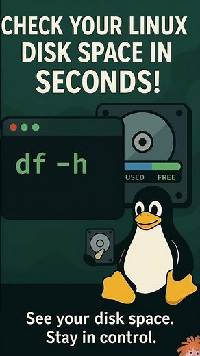 Check Your Linux Disk Space in Seconds! (df Command Tutorial) 💡💻