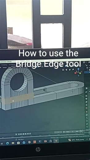 Learn to use the Bridge Edge loops tool. #3d #blender3d #blender3d #blendertutorial #topology #3d