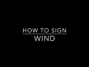 Learn How to Sign the Word Wind