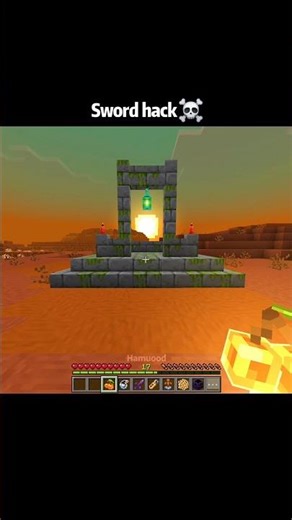 Minecraft sword hack moment