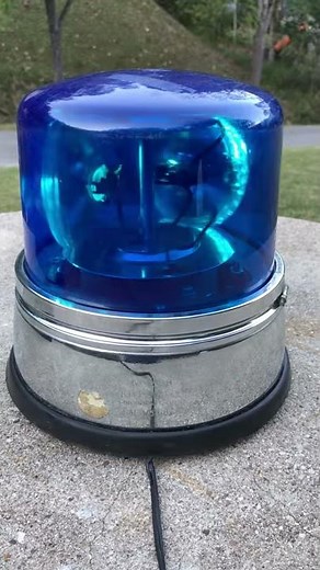 Vintage KD Lamp Co. #888 Emergency Service Blue Light Rotating Beacon