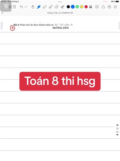 Toán 8 thi học sinh giỏi: Phân tích đa thức thành nhân tử