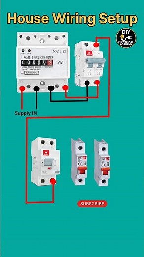 House Wiring MCB Setup | Energy Meter to MCB Complete Connection Explained #shorts