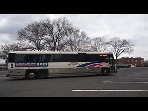 NJT Bus: Port Authority Bus Terminal bound D4500CT 21196 Rt.163 leaving Van Neste Sq (Ridgewood)
