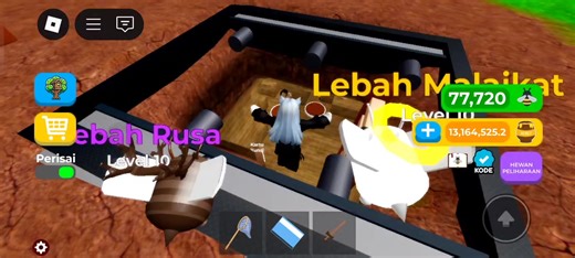 Tutorial Mengganti Pedang di Roblox Super Treehouse Tycoon 2