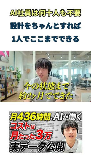AI社員は何十人もいらない。1人でここまでできる