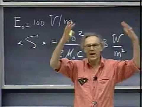 Lec 28: Index of Refraction and Poynting Vector | 8.02 Electricity and Magnetism (Walter Lewin)