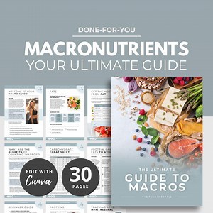 Macro Tracking Guide, Macronutrient Tracking, Nutrition Ebook, Canva Template, Fitness Coach PLR, Meal Prep Guide, Nutrition Ebook Template - Etsy Australia
