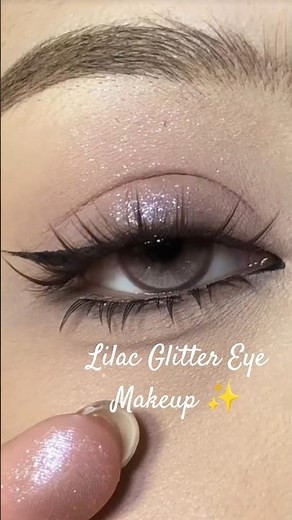 Lilac Glitter Eye Makeup ✨ | Soft & Elegant Look Tutorial | #makeup