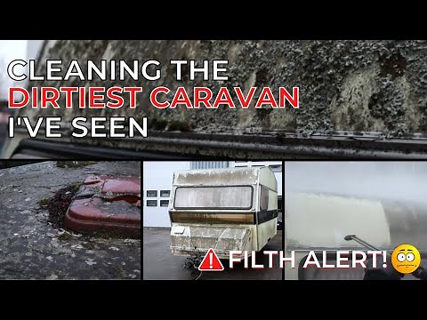 Cleaning a Extremely DIRTY Caravan! Satisfying Pressure Washing and Dirt Removal!