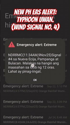 New PH EAS (ECBS/WEA) double header alert... #eas #easalert #philippines #typhoonuwan