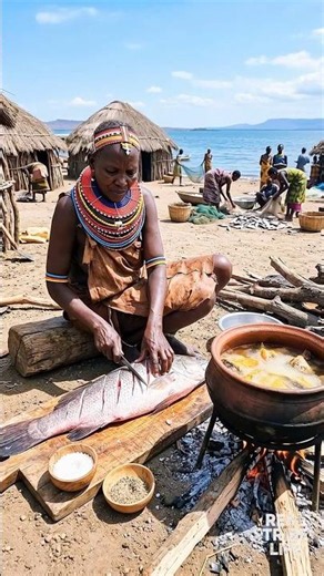 Traditional Turkana Nile Perch Fry from Lake Turkana #triballife #tribalfood #short