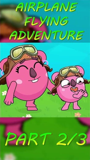 Airplane flying adventure PART 2 🐨 Kids songs and nursery rhymes #forkids #learning #educational