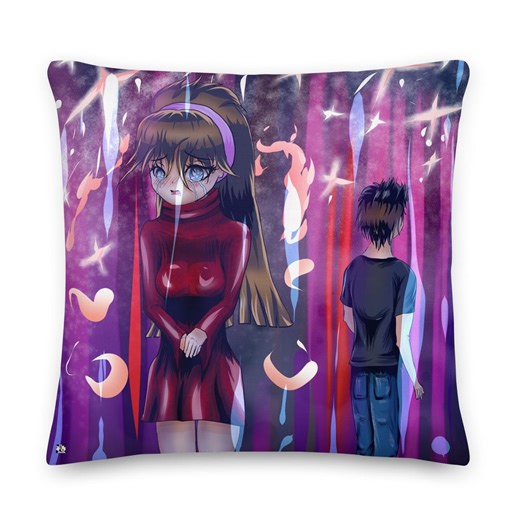Anime Break up Pillow • Funny Valentine Troll Art • Hand-drawn Couple Manga Design - Etsy