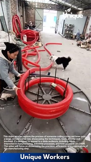 Hose coiling machine: neatly winding long hoses