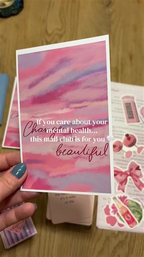 If you care about your mental health, you know it is often about small things. Not dramatic changes. Not perfection. Just small, intentional moments that help you slow down. This mail club was created with exactly that in mind. Something physical in a digital world. Something you can hold, open, keep and return to. Art that feels calming. Affirmations that feel grounding. Little details that make you pause for a second. It is not therapy. It is not a quick fix. It is a ritual. A reminder that yo