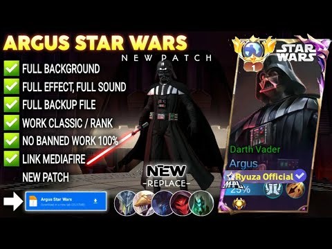 Script Skin Argus Star Wars - Darth Vader No Password | Full Effect Voice | Patch Terbaru