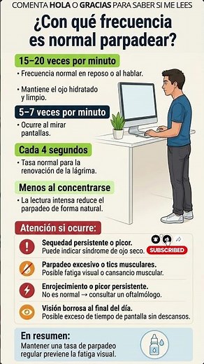 🤔​¿Con qué frecuencia es normal parpadear?