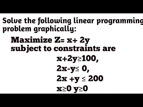 Solve the following linear programming problem graphically: Maximize Z= x+ 2y subject to constraints
