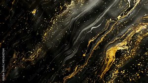 Black and gold background with gold glitter