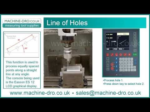 How to Use Line of Hole or Oblique Line Drilling Function on a Digital Readout Display Console DRO