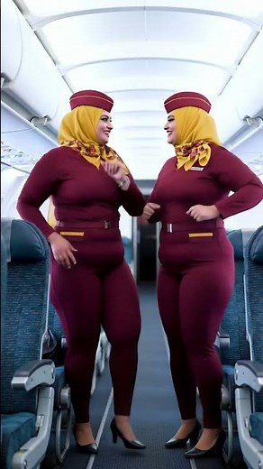 Cabin Elegance Redefined 💃 | Dubai’s Gorgeous Air Hostesses Dancing in Action #shortsvideo #dubai