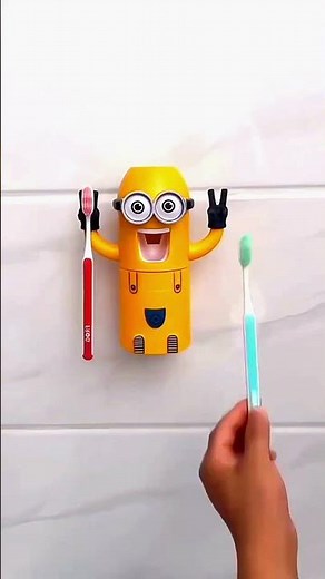 Minion Style Automatic Toothpaste Dispenser | Bathroom Gadget 🪥 #gadgets #toothbrush #unboxingtech