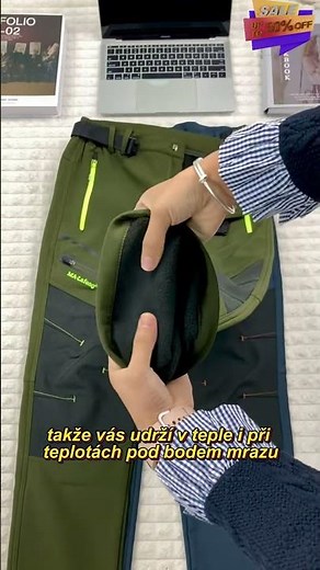 🔥【S-5XL】Pánské nepromokavé, větruodolné a prodyšné turistické kalhoty, teplé fleecové kalhoty