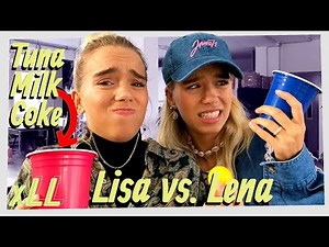 Lisa&Lena - Beer Pong With DISGUSTING Things! 🤢 (CHALLENGE) | xLL