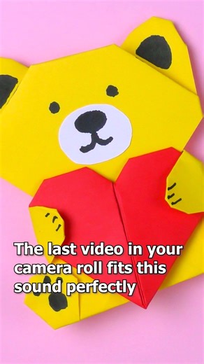 DIY Paper Bear Holding a Heart ❤️ Simple Tutorial #craft