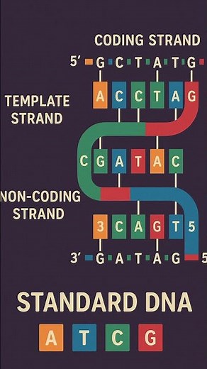 Template vs Coding vs Non-Coding DNA | NEET Biology Shorts | DNA Strand Explained 🔬📚