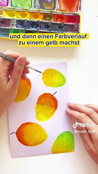Mango einfach mit Aquarell malen Aquarell Tutorial Deutsch | loose watercolor | fruits | einfach & leicht #aquarell #anfänger #einfach #malen #tutorial #zeichnen #deutsch #fruits#leicht #pinsel #watercolor #painting #watercolortutorials #watercolorideas #beginner #tips #art #brush #paintingtutorials #paint #mango