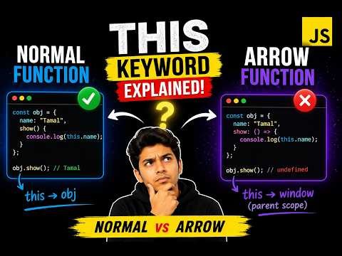 this Keyword Confusion Clear 😳 | Arrow Function vs Normal Function